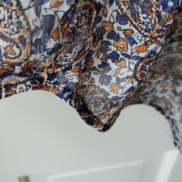 PHILOSOPHY REBUBLIC SHEER BOHO PEASANT BLOUSE SIZE MEDIUM - Picture 8 of 10